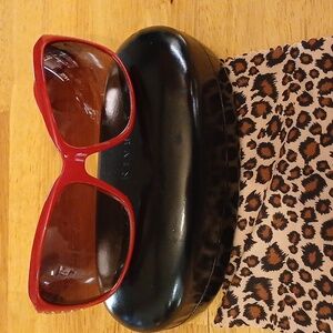 Joan Rivers Red Sunglasses